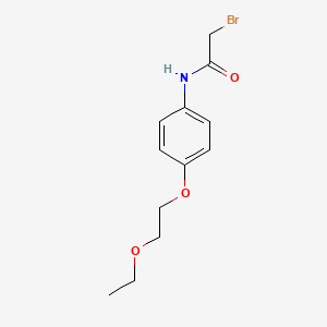 molecular formula C12H16BrNO3 B1389738 2-Bromo-N-[4-(2-ethoxyethoxy)phenyl]acetamide CAS No. 1138442-43-9