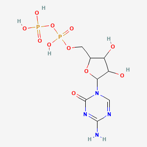 molecular formula C8H14N4O11P2 B13897385 [5-(4-Amino-2-oxo-1,3,5-triazin-1-yl)-3,4-dihydroxyoxolan-2-yl]methyl phosphono hydrogen phosphate 