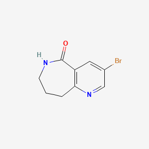 molecular formula C9H9BrN2O B13897390 3-Bromo-6,7,8,9-tetrahydropyrido[3,2-c]azepin-5-one 