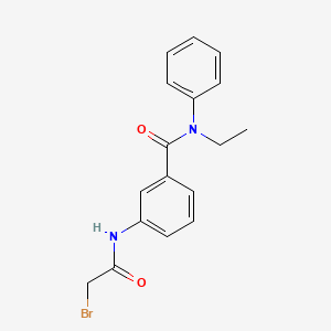 molecular formula C17H17BrN2O2 B1389741 3-[(2-Bromoacetyl)amino]-N-ethyl-N-phenylbenzamide CAS No. 1138442-97-3