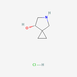 molecular formula C6H12ClNO B13897496 (7S)-5-azaspiro[2.4]heptan-7-ol;hydrochloride 