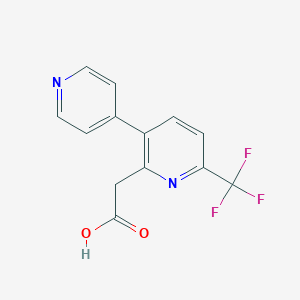 2-(3-(Pyridin-4-yl)-6-(trifluoromethyl)pyridin-2-yl)acetic acid