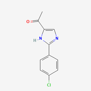 molecular formula C11H9ClN2O B13897544 1-[2-(4-chlorophenyl)-1H-imidazol-5-yl]Ethanone 