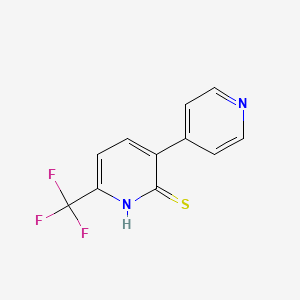 molecular formula C11H7F3N2S B1389755 3-(Pyridin-4-yl)-6-(trifluoromethyl)pyridine-2-thiol CAS No. 1214362-98-7