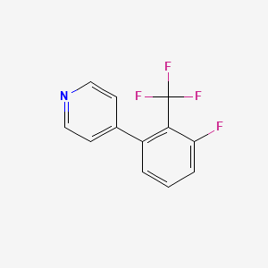 molecular formula C12H7F4N B1389760 4-(3-氟-2-三氟甲基苯基)吡啶 CAS No. 1214382-91-8