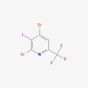 molecular formula C6HBr2F3IN B1389772 2,4-Dibromo-3-iodo-6-(trifluoromethyl)pyridine CAS No. 1214348-26-1