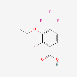 molecular formula C10H8F4O3 B13897761 3-Ethoxy-2-fluoro-4-(trifluoromethyl)benzoic acid 