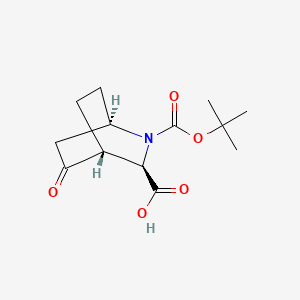 molecular formula C13H19NO5 B13897793 (1R,3R,4R)-2-Tert-butoxycarbonyl-5-oxo-2-azabicyclo[2.2.2]octane-3-carboxylic acid 