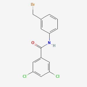 molecular formula C14H10BrCl2NO B13897798 N-(3-(bromomethyl)phenyl)-3,5-dichlorobenzamide 