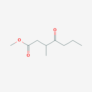 molecular formula C9H16O3 B13897824 Methyl 3-methyl-4-oxoheptanoate 