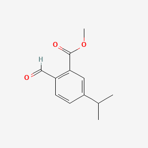 molecular formula C12H14O3 B13897828 Methyl 2-formyl-5-isopropylbenzoate 