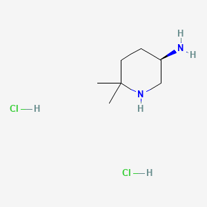 molecular formula C7H18Cl2N2 B13897851 (3R)-6,6-dimethylpiperidin-3-amine;dihydrochloride 