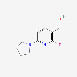 molecular formula C10H13FN2O B1389789 (2-Fluoro-6-(pyrrolidin-1-yl)pyridin-3-yl)methanol CAS No. 1228666-05-4
