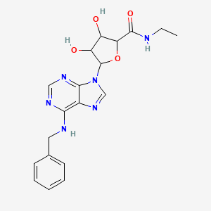 molecular formula C19H22N6O4 B13897894 N6-Benzyl-5'-N-ethylcarboxamidoadenosine 