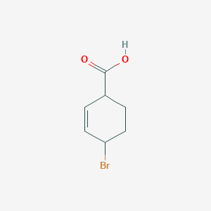 molecular formula C7H9BrO2 B13897918 4-Bromocyclohex-2-ene-1-carboxylic acid 