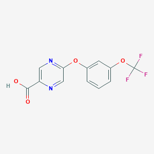 molecular formula C12H7F3N2O4 B1389801 5-[3-(Trifluoromethoxy)phenoxy]pyrazine-2-carboxylic acid CAS No. 1199215-63-8