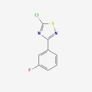 molecular formula C8H4ClFN2S B1389808 5-Chloro-3-(3-fluorophenyl)-1,2,4-thiadiazole CAS No. 138426-26-3