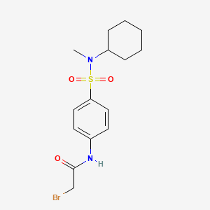 molecular formula C15H21BrN2O3S B1389811 2-Bromo-N-(4-{[cyclohexyl(methyl)amino]-sulfonyl}phenyl)acetamide CAS No. 1138445-75-6