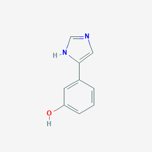 molecular formula C9H8N2O B138982 3-(1H-咪唑-4-基)酚 CAS No. 142677-42-7