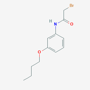 molecular formula C12H16BrNO2 B1389823 2-Bromo-N-(3-butoxyphenyl)acetamide CAS No. 255909-03-6