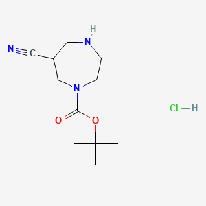 Tert-butyl 6-cyano-1,4-diazepane-1-carboxylate hydrochloride