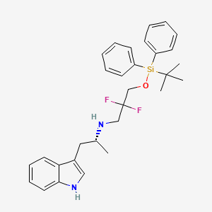 (R)-N-(1-(1H-Indol-3-yl)propan-2-yl)-3-((tert-butyldiphenylsilyl)oxy)-2,2-difluoropropan-1-amine