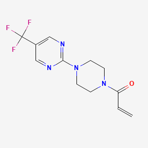 1-[4-[5-(Trifluoromethyl)pyrimidin-2-yl]piperazin-1-yl]prop-2-en-1-one