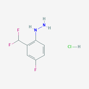 [2-(Difluoromethyl)-4-fluoro-phenyl]hydrazine;hydrochloride