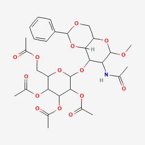 [6-[(7-Acetamido-6-methoxy-2-phenyl-4,4a,6,7,8,8a-hexahydropyrano[3,2-d][1,3]dioxin-8-yl)oxy]-3,4,5-triacetyloxyoxan-2-yl]methyl acetate