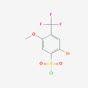 molecular formula C8H5BrClF3O3S B13898340 2-Bromo-5-methoxy-4-(trifluoromethyl)benzenesulfonyl chloride CAS No. 694514-20-0