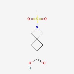 molecular formula C8H13NO4S B13898357 2-Methylsulfonyl-2-azaspiro[3.3]heptane-6-carboxylic acid 