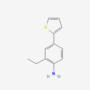 molecular formula C12H13NS B13898373 2-Ethyl-4-thiophen-2-ylaniline 