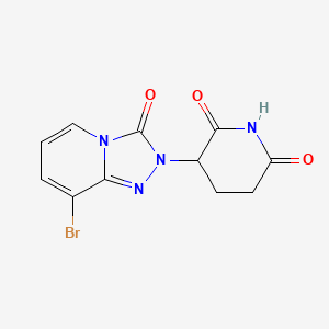 molecular formula C11H9BrN4O3 B13898389 3-{8-bromo-3-oxo-2H,3H-[1,2,4]triazolo[4,3-a]pyridin-2-yl}piperidine-2,6-dione 