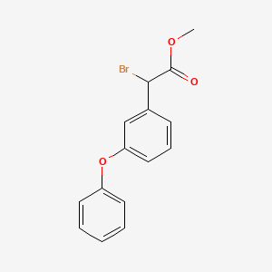 molecular formula C15H13BrO3 B13898425 Methyl 2-bromo-2-(3-phenoxyphenyl)acetate 