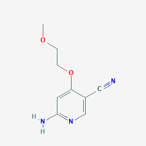 molecular formula C9H11N3O2 B13898430 6-Amino-4-(2-methoxyethoxy)nicotinonitrile 