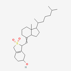 molecular formula C27H44O3S B13898435 3-[[7a-methyl-1-(6-methylheptan-2-yl)-2,3,3a,5,6,7-hexahydro-1H-inden-4-ylidene]methyl]-2,2-dioxo-1,3,4,5,6,7-hexahydro-2-benzothiophen-5-ol 