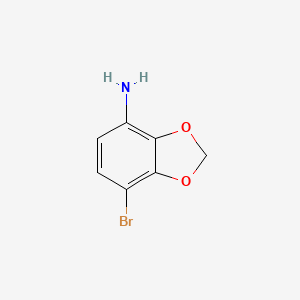 molecular formula C7H6BrNO2 B13898455 7-Bromo-1,3-benzodioxol-4-amine 