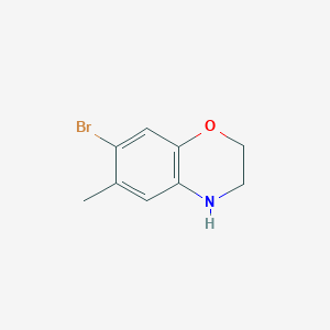 molecular formula C9H10BrNO B13898474 7-bromo-6-methyl-3,4-dihydro-2H-1,4-benzoxazine 