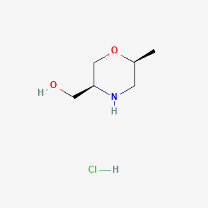 [cis-6-Methylmorpholin-3-yl]methanol;hydrochloride