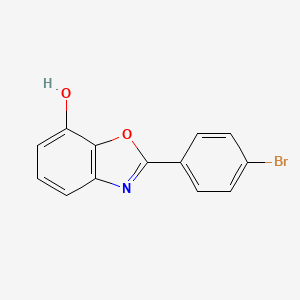 molecular formula C13H8BrNO2 B13898535 2-(4-Bromophenyl)-1,3-benzoxazol-7-ol 