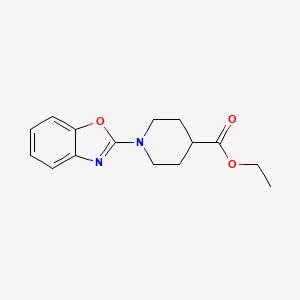 molecular formula C15H18N2O3 B13898543 Ethyl 1-(1,3-benzoxazol-2-yl)piperidine-4-carboxylate CAS No. 181811-42-7