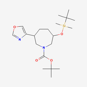 Tert-butyl 3-[tert-butyl(dimethyl)silyl]oxy-6-(1,3-oxazol-4-yl)azepane-1-carboxylate