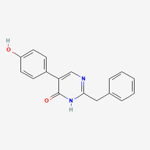 molecular formula C17H14N2O2 B13898556 2-benzyl-5-(4-hydroxyphenyl)pyrimidin-4(3H)-one 