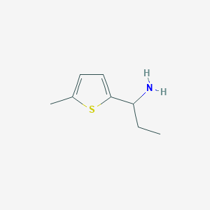 molecular formula C8H13NS B13898562 1-(5-Methylthiophen-2-yl)propan-1-amine 