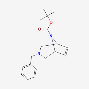 molecular formula C18H24N2O2 B13898588 Tert-butyl 3-benzyl-3,8-diazabicyclo[3.2.1]oct-6-ene-8-carboxylate 