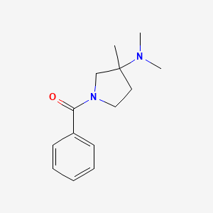 molecular formula C14H20N2O B13898607 [3-(Dimethylamino)-3-methyl-pyrrolidin-1-yl]-phenyl-methanone 