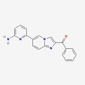 molecular formula C19H14N4O B13898615 [6-(6-Aminopyridin-2-yl)imidazo[1,2-a]pyridin-2-yl](phenyl)methanone 