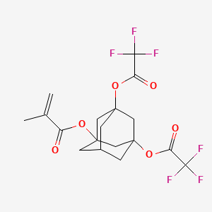 molecular formula C18H18F6O6 B13898622 [3,5-Bis[(2,2,2-trifluoroacetyl)oxy]-1-adamantyl] 2-methylprop-2-enoate 