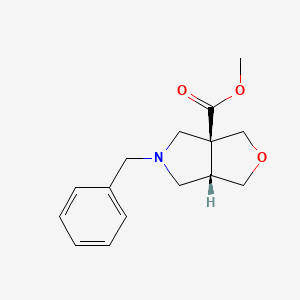 molecular formula C15H19NO3 B13898645 Methyl cis-5-benzyl-3,4,6,6A-tetrahydro-1H-furo[3,4-C]pyrrole-3A-carboxylate 