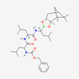 molecular formula C35H56BN3O6 B13898686 N-[(Benzyloxy)carbonyl]-L-leucyl-N-{(1R)-3-methyl-1-[(1S,2R,6S,8S)-2,9,9-trimethyl-3,5-dioxa-4-boratricyclo[6.1.1.02,6]dec-4-yl]butyl}-D-leucinamide 